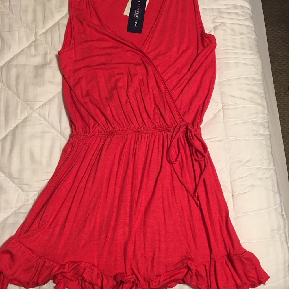 Ruffled bottom romper